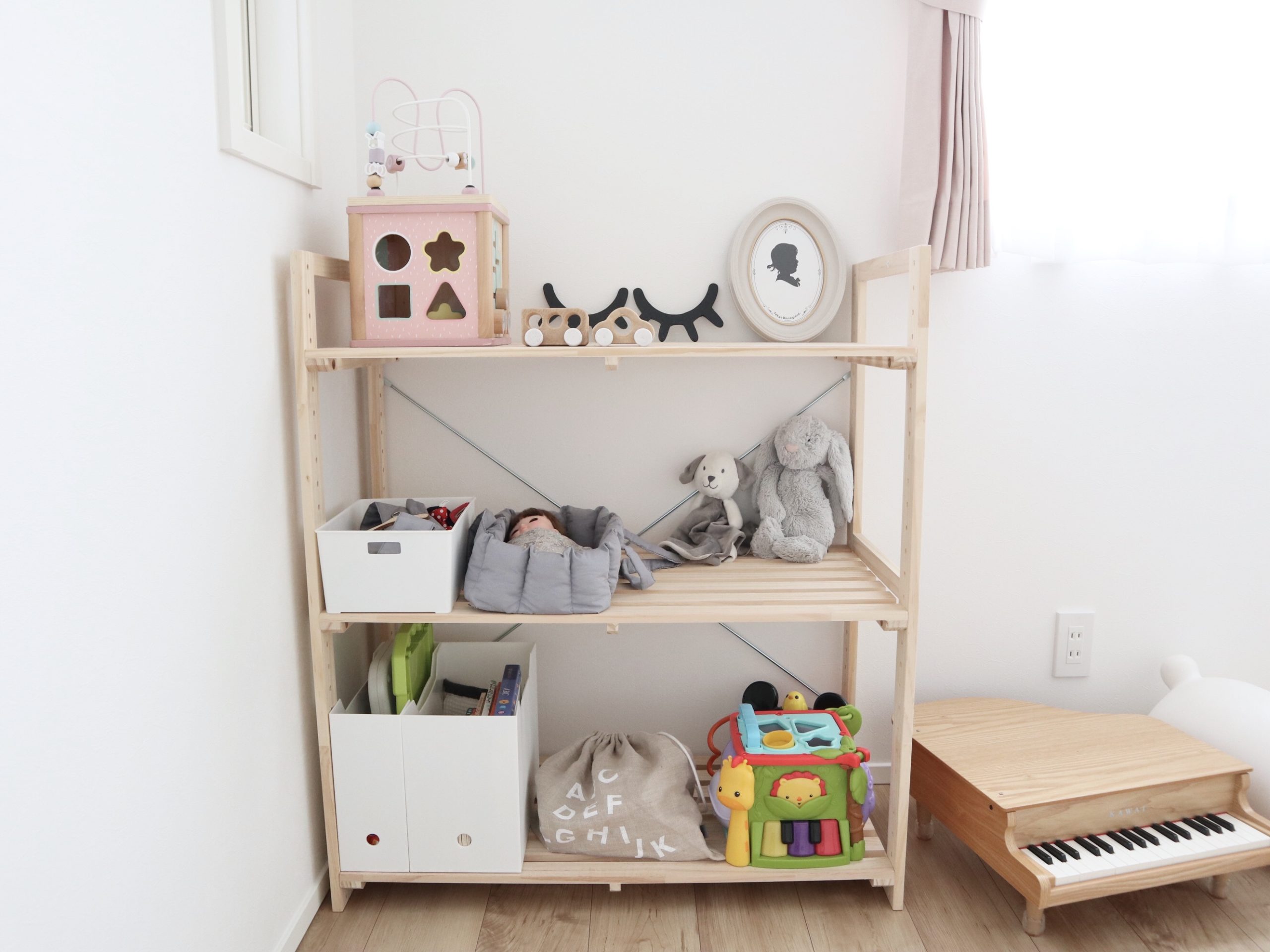入居後web内覧会 子供部屋 無印と悩んだニトリのおもちゃ収納 シンプルなお家とシンプルな暮らし